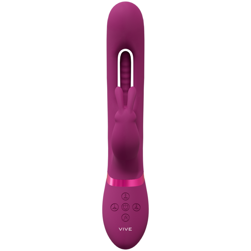 Mika - Triple Moteur - Vibrant Rabbit avec Stimulateur G-Spot Innovant à Battement - Rose