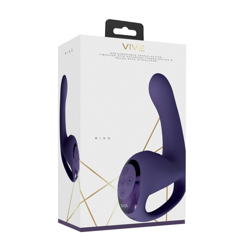 Riko - Triple Motor Thumper avec Advanced Finger Motion  Pulse Wave Stimulator - Violet