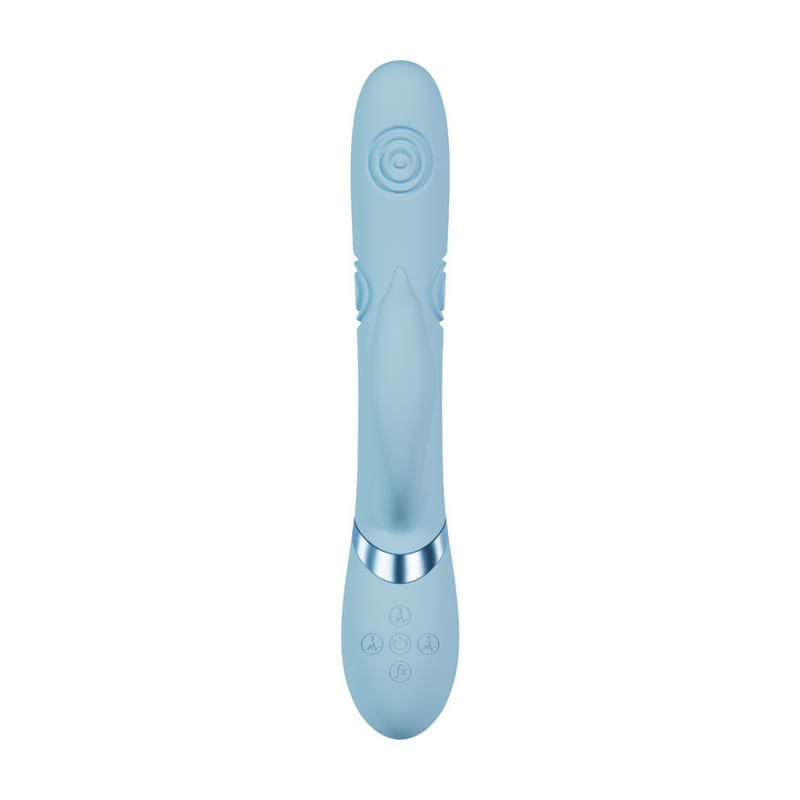 Pallina - Stimulateur Clitoridien Vibrant et Percutant pour le Point G - Bleu