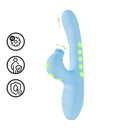 Andria - Stimulateur Clitoridien Vibrant et à Tapotement pour le Point G avec LED - Bleu