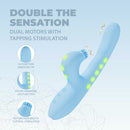 Andria - Stimulateur Clitoridien Vibrant et à Tapotement pour le Point G avec LED - Bleu