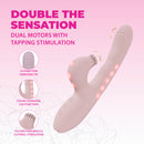 Andria - Stimulateur Clitoridien Vibrant et Tap pour le Point G avec LED - Rose