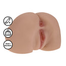 Bodyforms - Nina Vale - Masturbateur vibrant à double entrée - 2,5 kg / 5,7 lbs - Tan