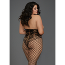 Open-Cup Bodystocking - Taille Plus - Noir