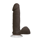 Pénis réaliste avec testicules - Ventouse Vac-U-Lock amovible - ULTRASKYN - 6 / 16 cm - Chocolat