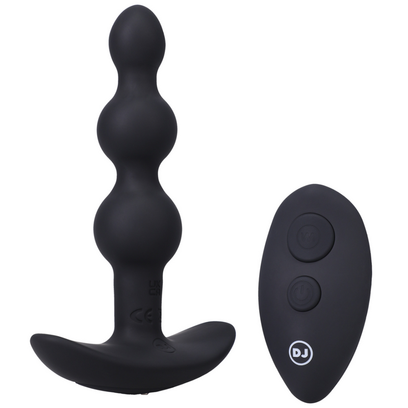 Beaded Vibe - Silicone Anal Plug with Remote Control