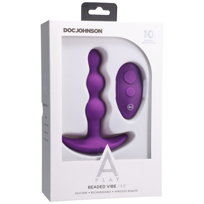 Beaded Vibe - Silicone Anal Plug with Remote Control