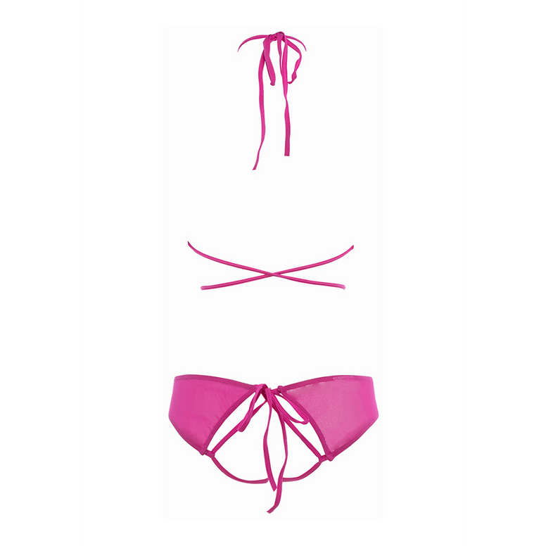 Marley - Peekaboo and Panty - S/M - Hot Pink