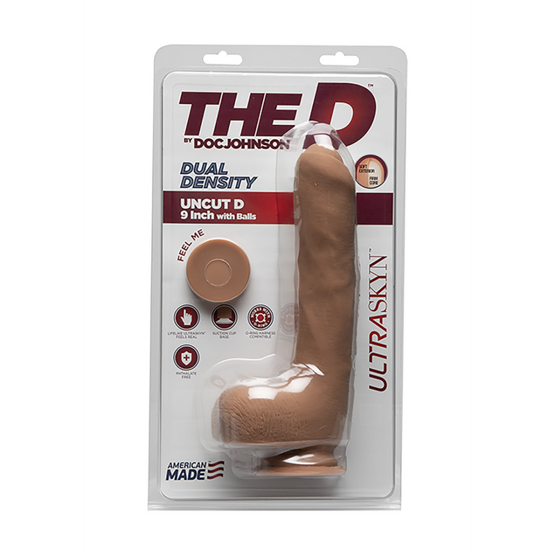 Uncut D - Realistic ULTRASKYN Dildo with Balls - 9 / 22 cm