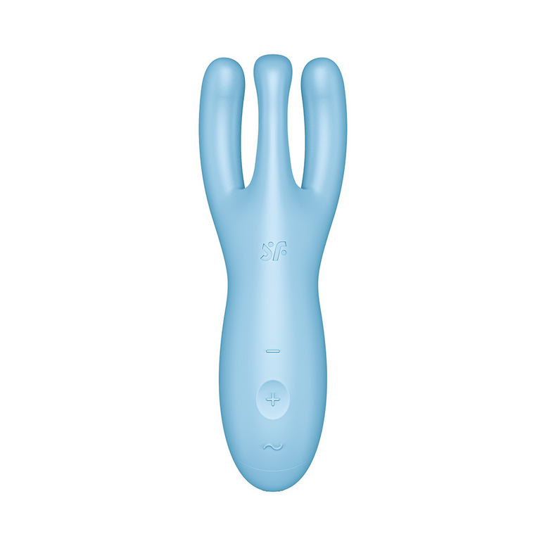 Threesome 4Plus - Lay-on Vibrator with App - Blue