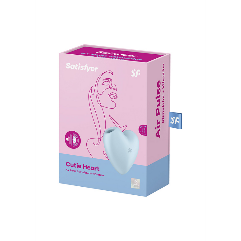 Cutie Heart - Air Pulse Stimulator and Vibration - Blue