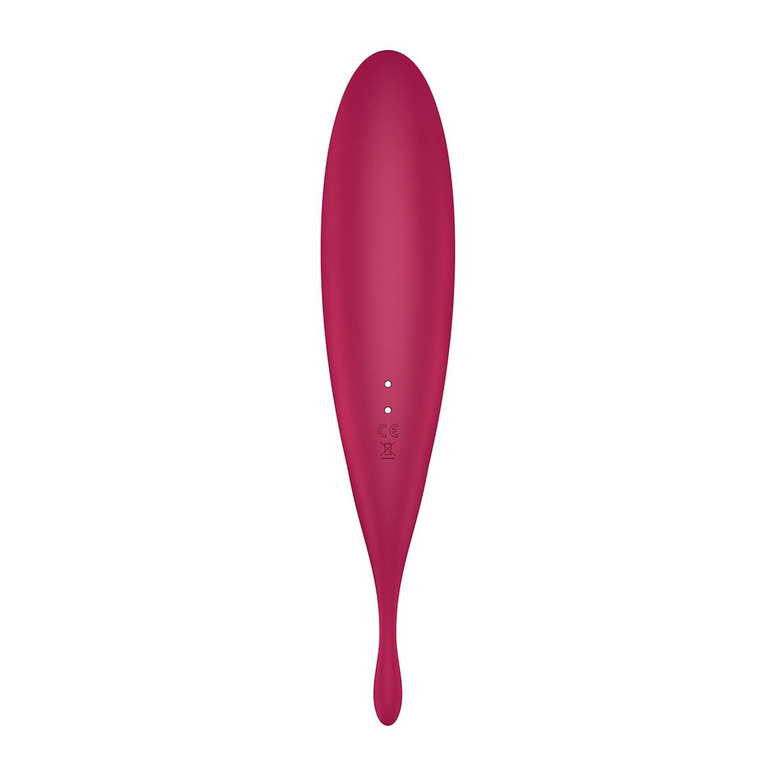 Twirling Pro - Tip Vibrator with App - Dark Red