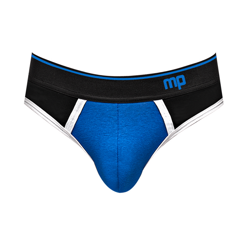 Panel Thong - S/M - Black/Blue