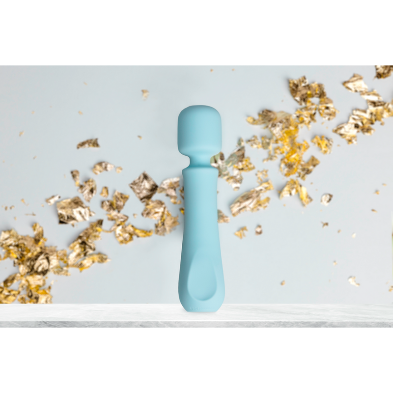 Euphoria - Rechargeable Silicone Wand Vibe - Blue