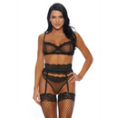Caught Playing - Bra, Garter Belt and Panty - L