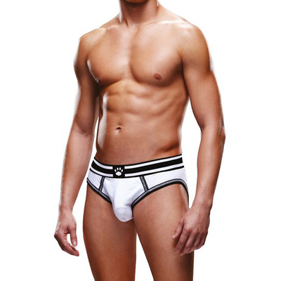 Open Brief - S - White/Black