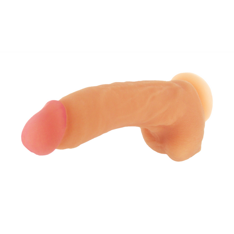 Girthy George Dildo with Suction Cup - 9 inch - Flesh