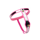 Ceinture de chasteté féminine ajustable en acier inoxydable - Rose