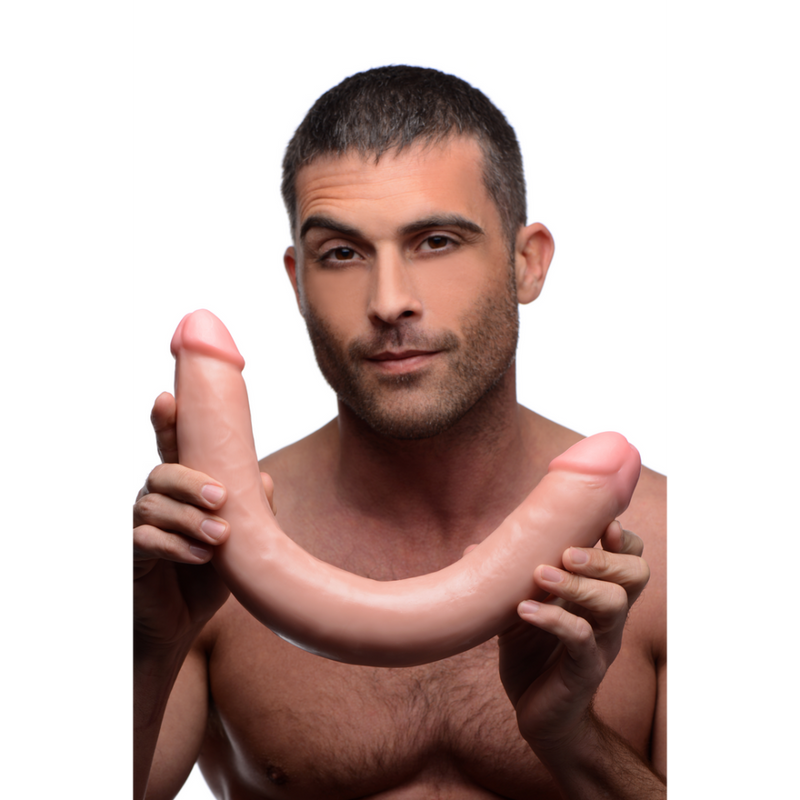 Realistic Double Dildo - 17.5 inch - Flesh