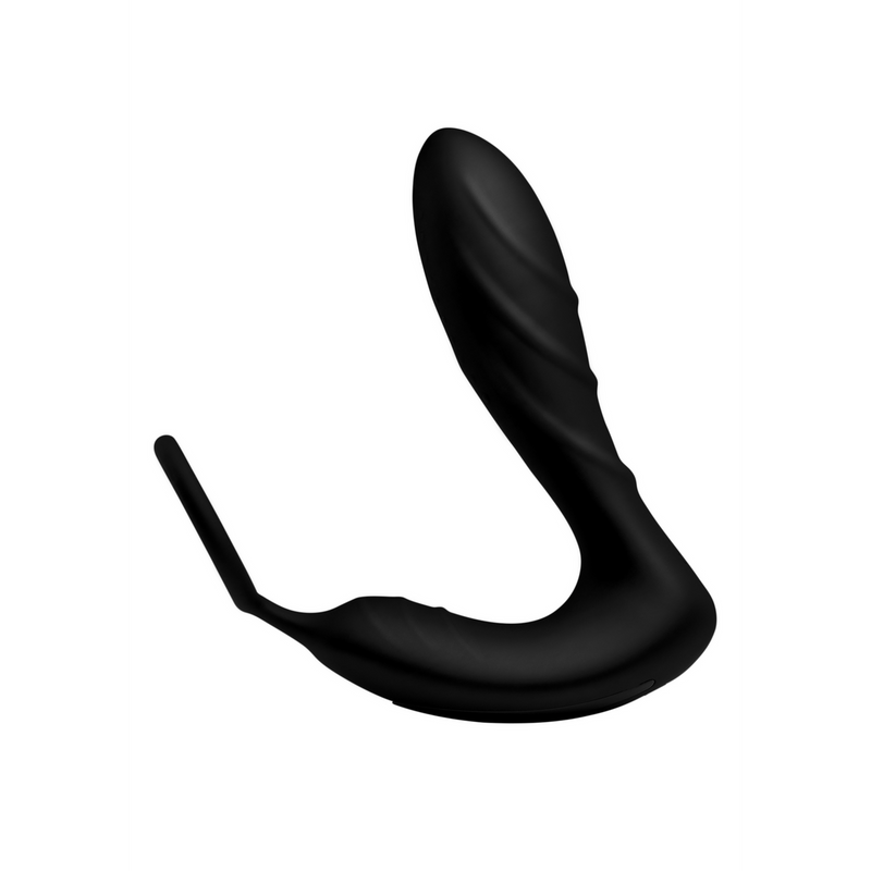 Silicone Prostate Vibrator and Strap with Remote Control