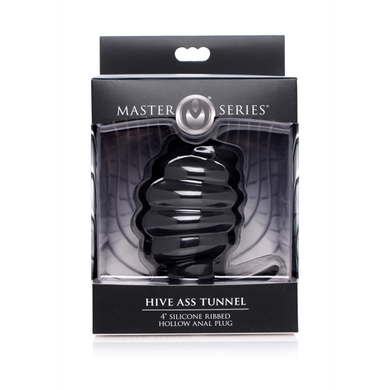 Hive Ass Tunnel - Silicone Ribbed Hollow Anal Plug - Large