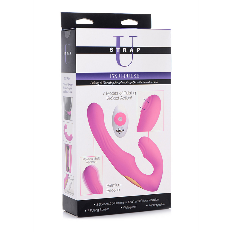 U-Pulse - Silicone Pulsating and Vibrating Strapless Strap-On