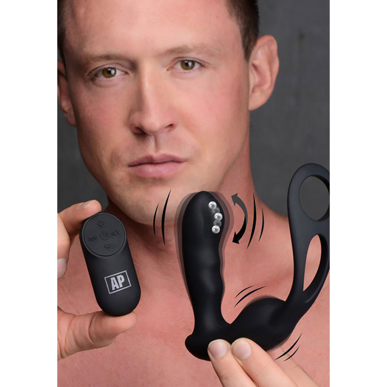 Milking and Vibrating Prostate Massager + Harness with 7 Speeds