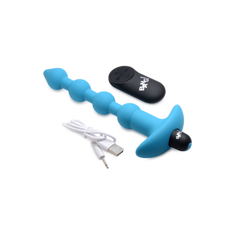 Vibrating Silicone Anal Beads and Remote Control