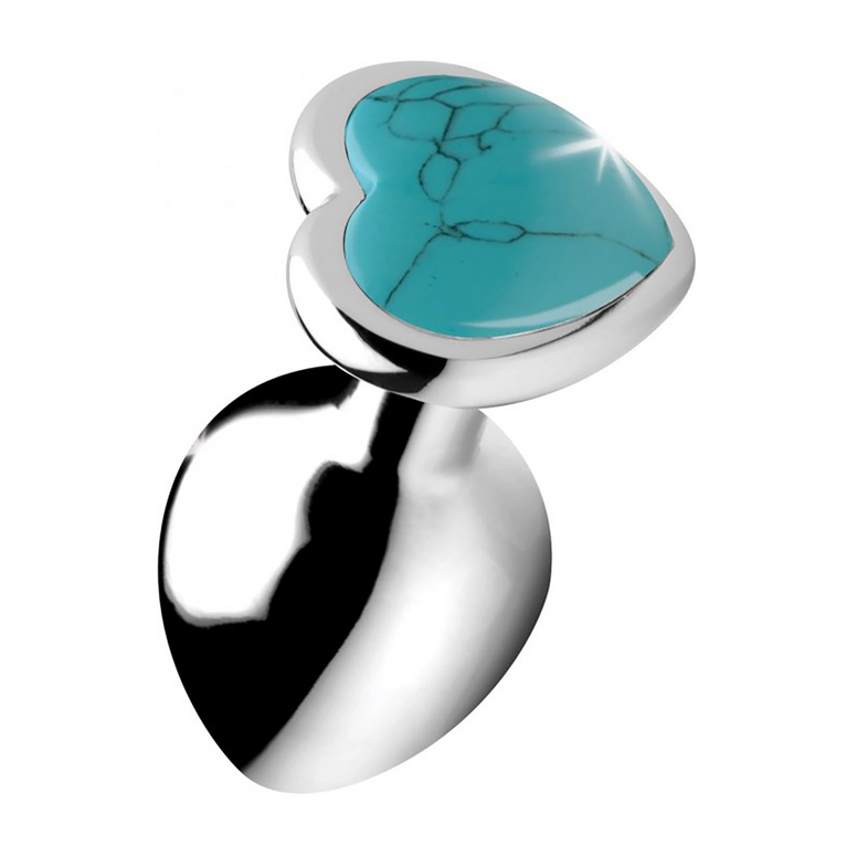 Turquoise Heart - Butt Plug - Medium