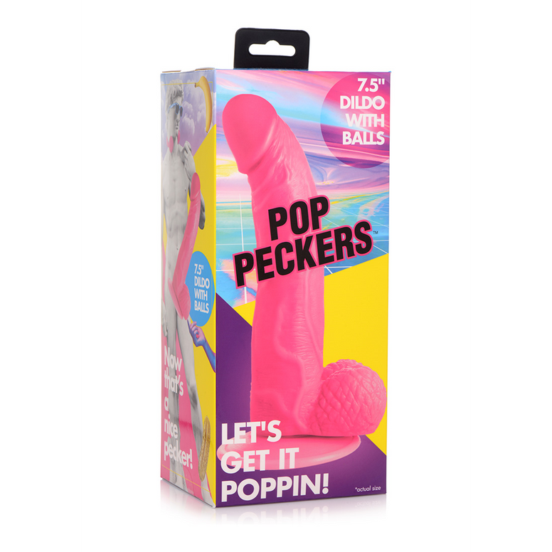 POP - Dildo with Balls - 7.5 / 19 cm