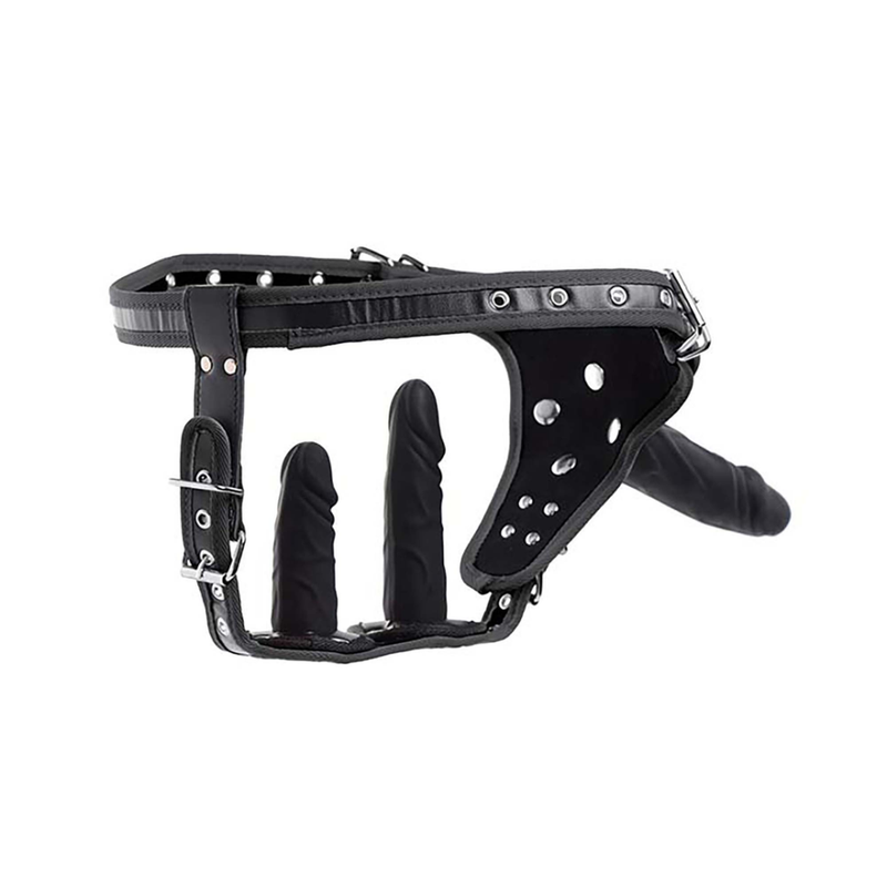 Harness with Double Penetration Strap-On