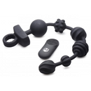 Dark Rattler - Perles Anales Vibrantes en Silicone avec Télécommande