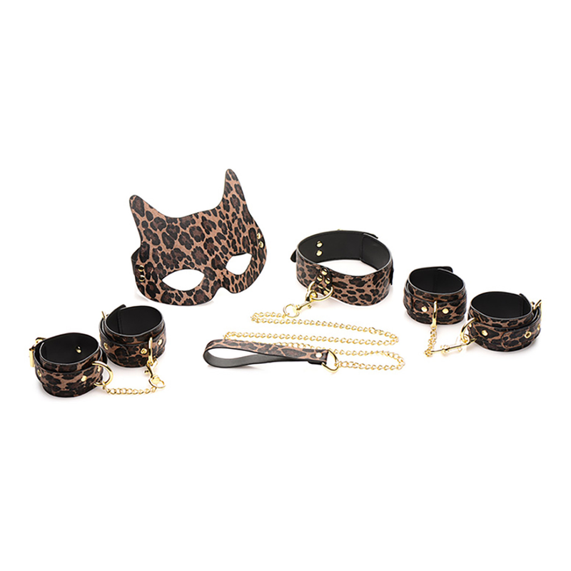 Leopard Print Bondage Set