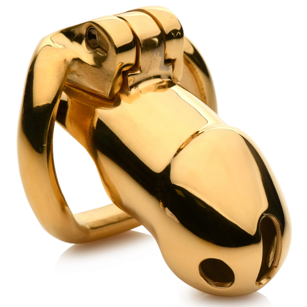 Cage de chasteté Midas Locking - Plaqué or 18 carats - Or