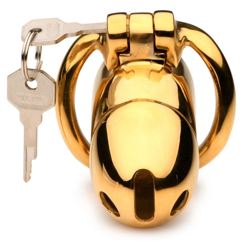 Cage de chasteté Midas Locking - Plaqué or 18 carats - Or