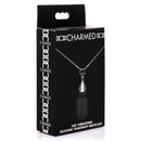 Collier en silicone en forme de goutte avec vibration - Noir