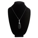 Collier en silicone en forme de goutte avec vibration - Noir