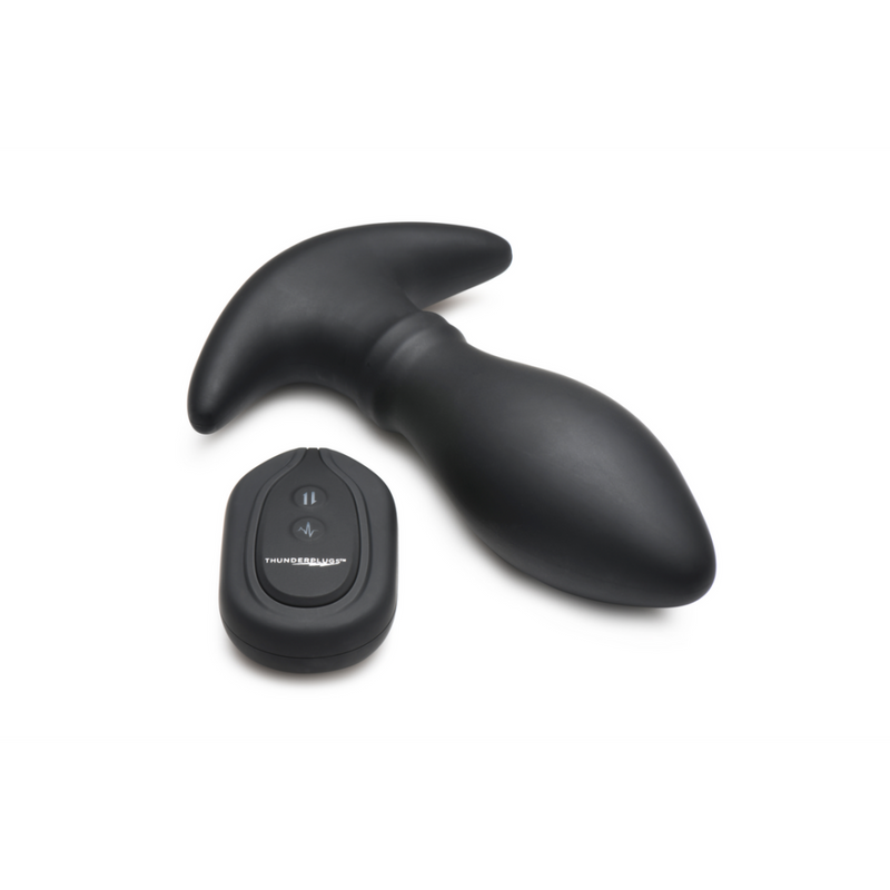 Rim Slide - Sliding Ring Silicone Butt Plug - Black