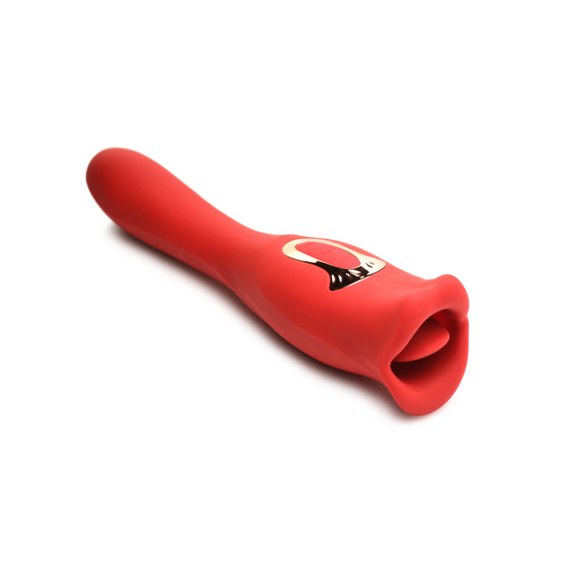 Kiss and Tell Pro - Dual-Ended Kissing Vibrator - Red