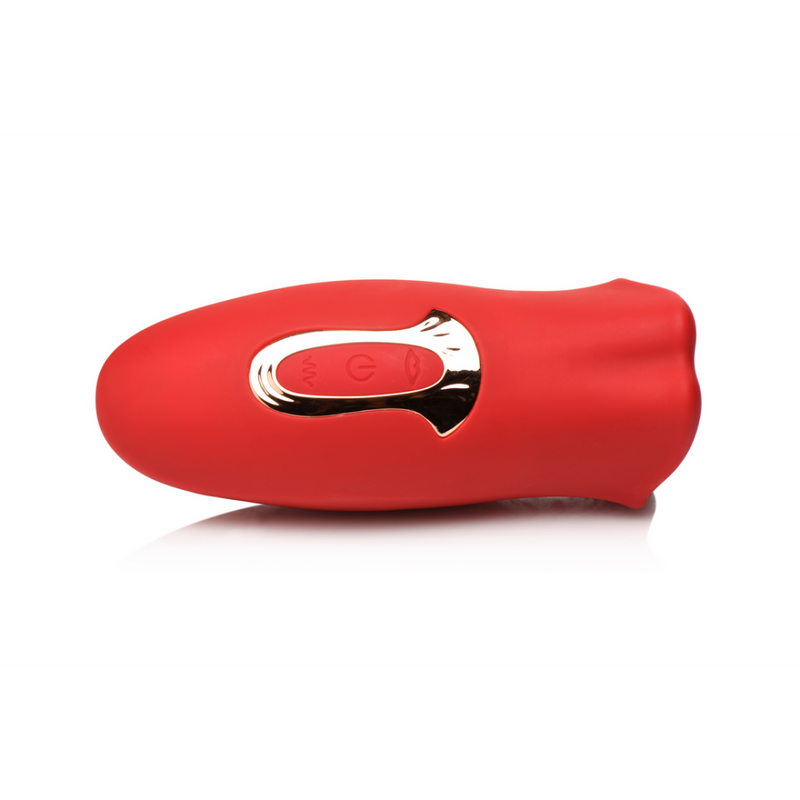 Kiss and Tell - Silicone Kissing and Vibrating Clitoral Stimulator - Red