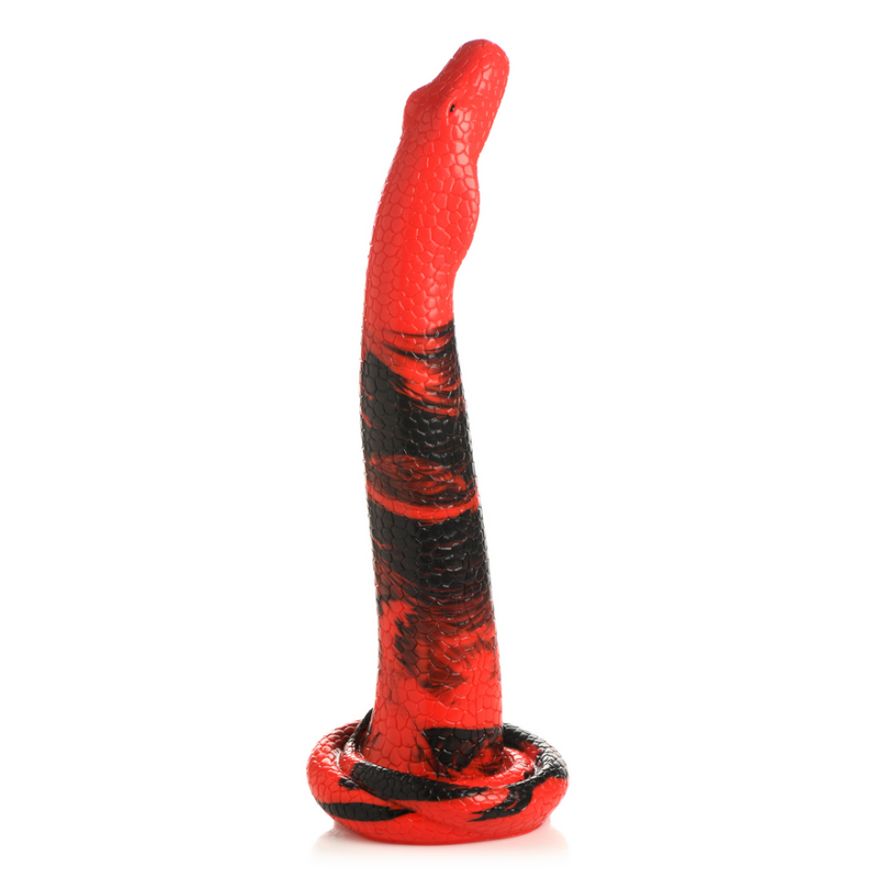 King Cobra - Silicone Dildo - 14 / 36 cm - Red/Black