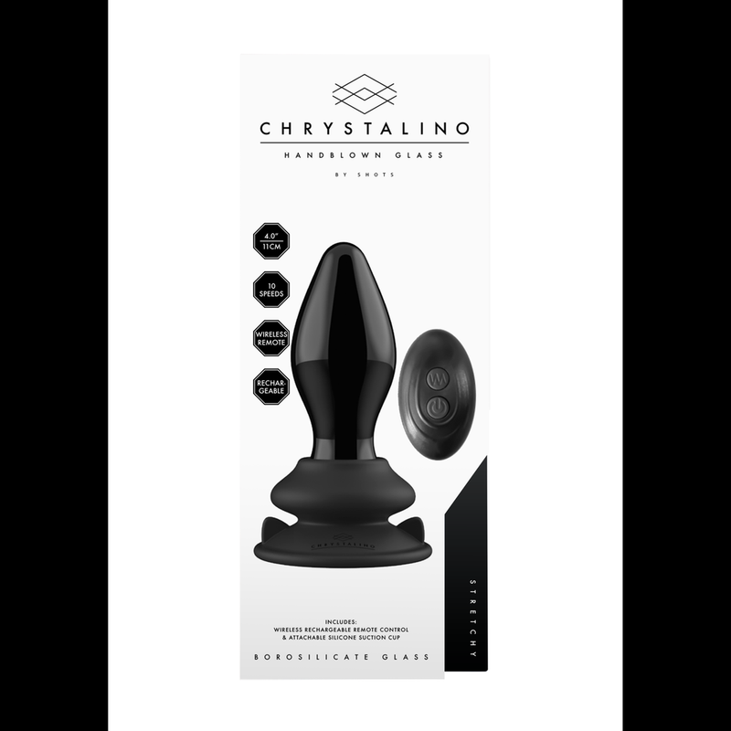 Stretchy - Glass Vibrator with Suction Cup