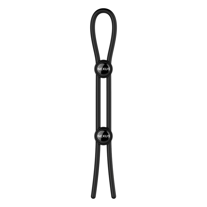 Forge - Double Adjustable Lasso Silicone Cock Ring - Black