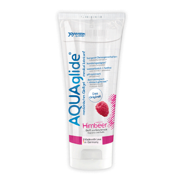 AQUAglide Neutral - Flavored Waterbased Lubricant - Raspberry - 3 fl oz / 100 ml