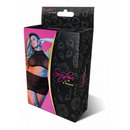 Ensemble haut à col halter et jupe en tulle à pois - 2X - Noir