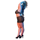 Ensemble haut à col halter et jupe en tulle à pois - 2X - Noir