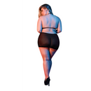 Ensemble haut à col halter et jupe en tulle à pois - 2X - Noir