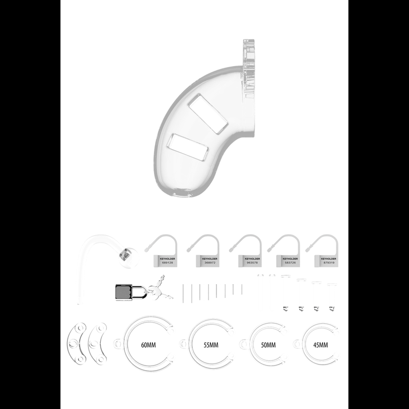 Model 10 Chastity Cock Cage with Plug - 3.5 / 9 cm