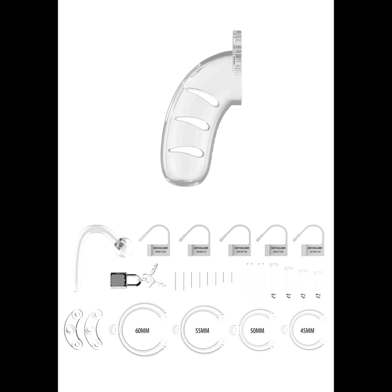 Model 11 Chastity Cock Cage with Plug - 4.5 / 11,5 cm