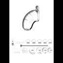 Modèle 15 Chastity Cock Cage avec Urethral Sounding - 3,5 / 9 cm